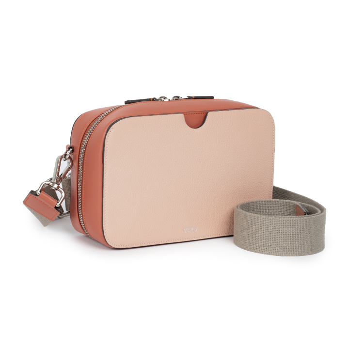VERA A Block with Canvas Strap in Coral Brick